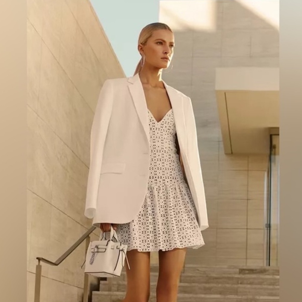 MICHAEL KORS EYELET MINI DRESS NWT Size 12 - Picture 2 of 6